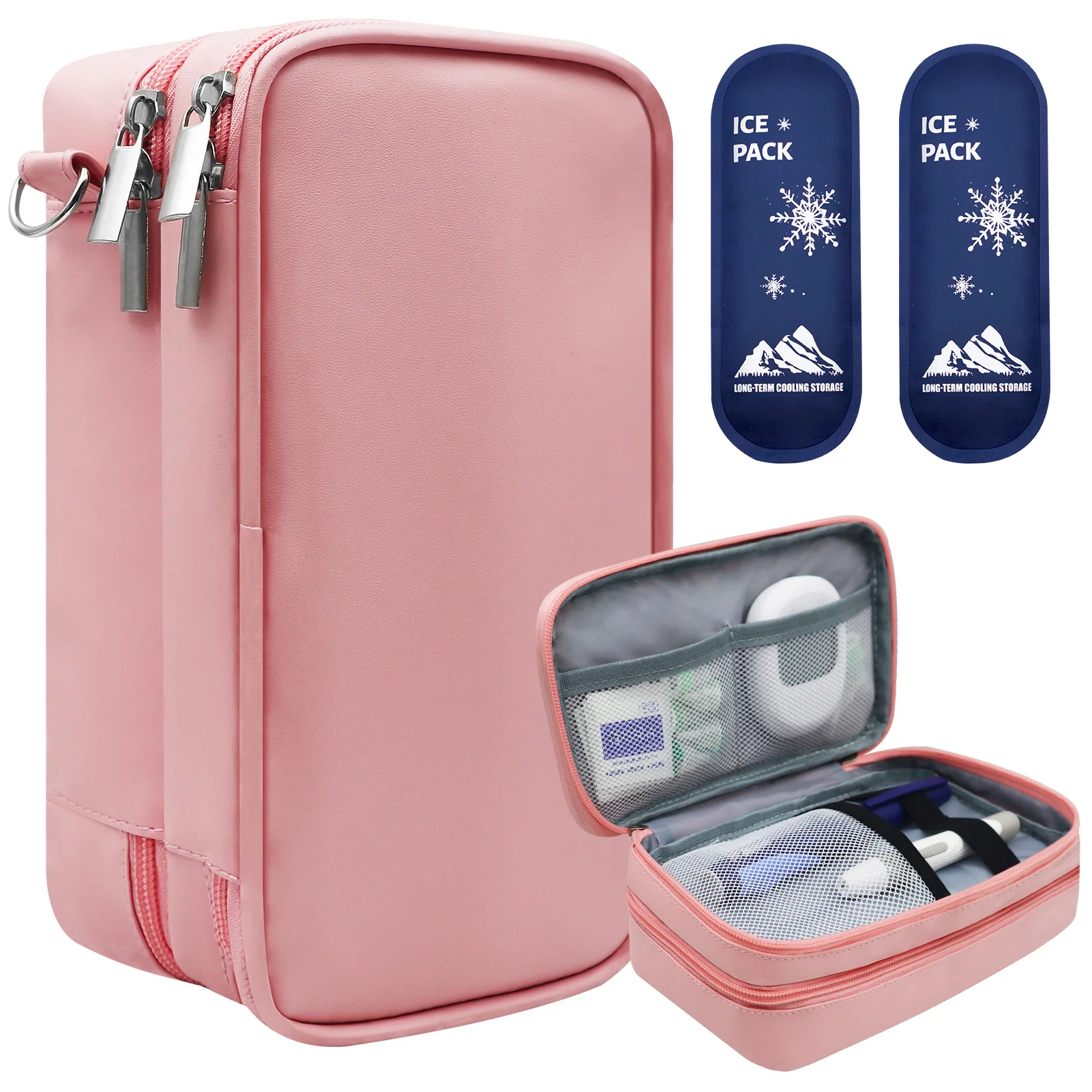 Soft Pink Diabetic Supplies Travel Organizer for Women, Portable Insulin Storage Bag, Bag Only
Soft Pink Diabetic Supplies Travel Organizer for Women, Portable Insulin Storage Bag, Bag Only