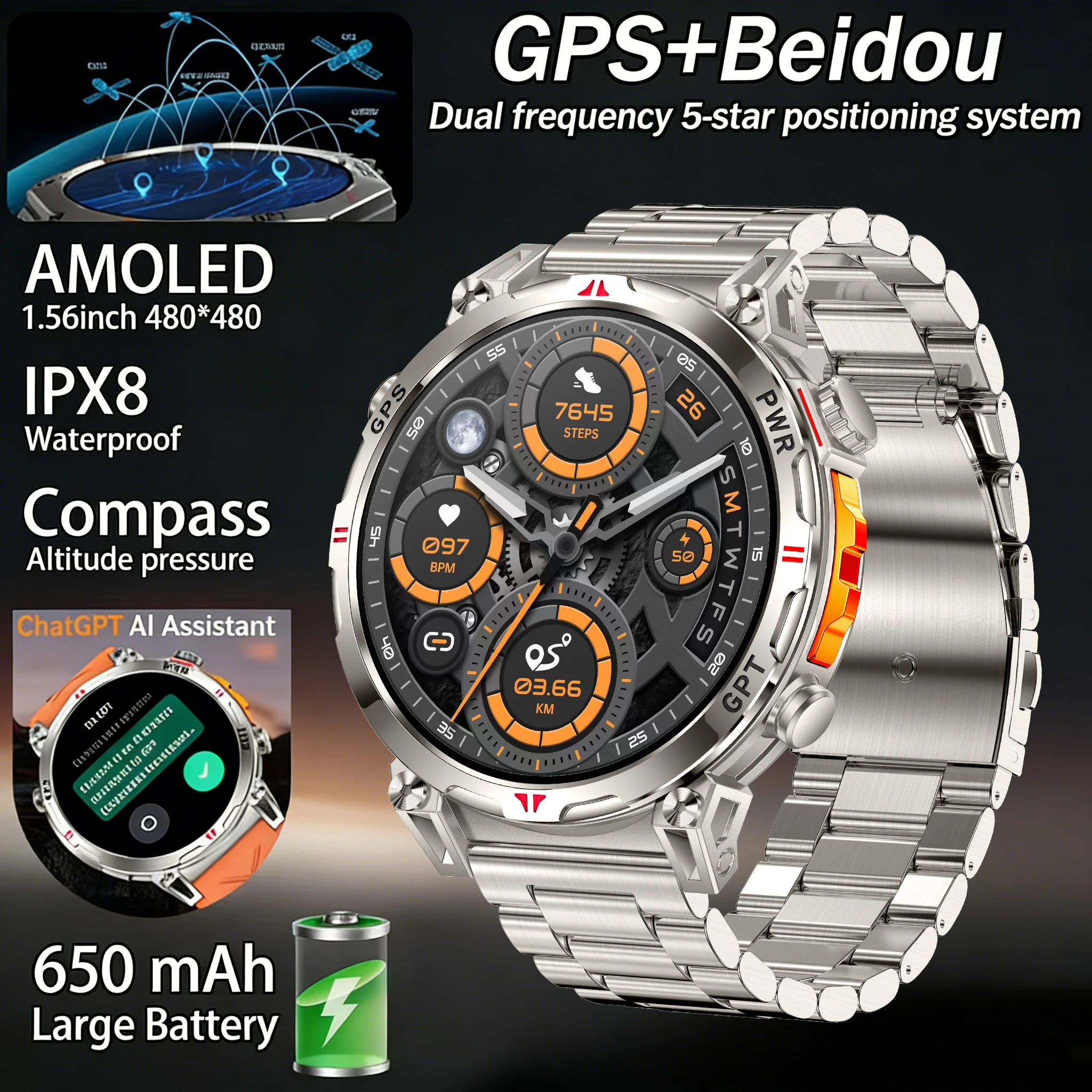2025 New Men GPS Offline Map Smart Watch Built-in GPS Memory HD Corning Gorilla Screen 3ATM Waterproof Bluetooth Call Smartwatc
2025 New Men GPS Offline Map Smart Watch Built-in GPS Memory HD Corning Gorilla Screen 3ATM Waterproof Bluetooth Call Smartwatc