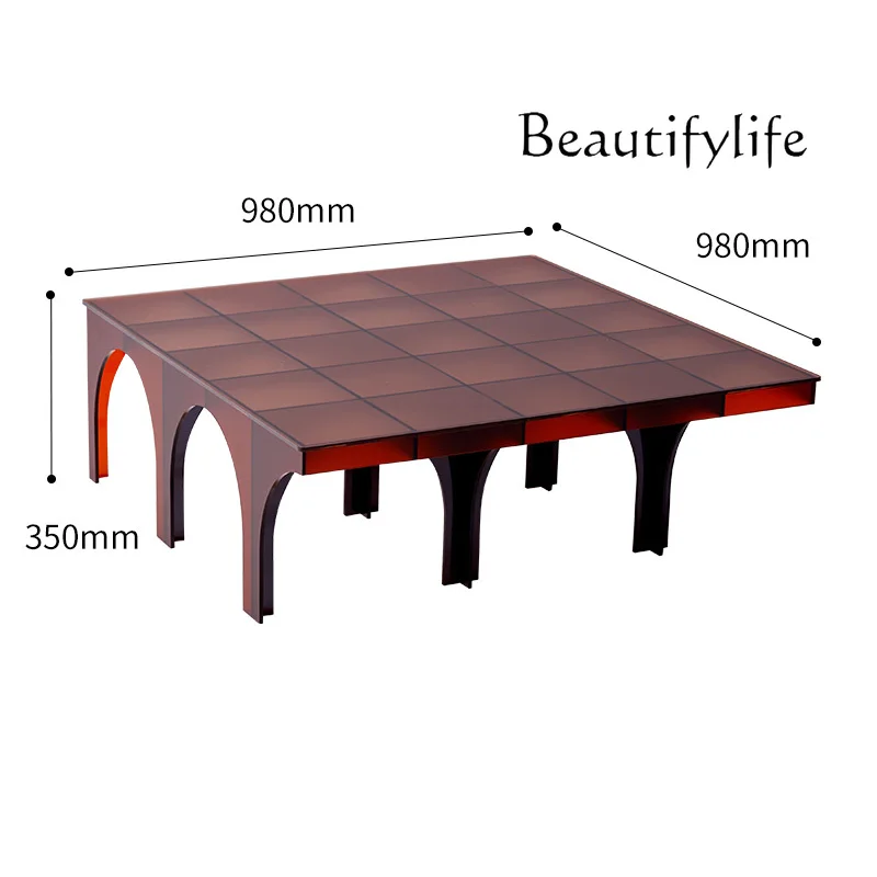Gray square Italian light luxury coffee table household acrylic designer living room creative living room square
Gray square Italian light luxury coffee table household acrylic designer living room creative living room square