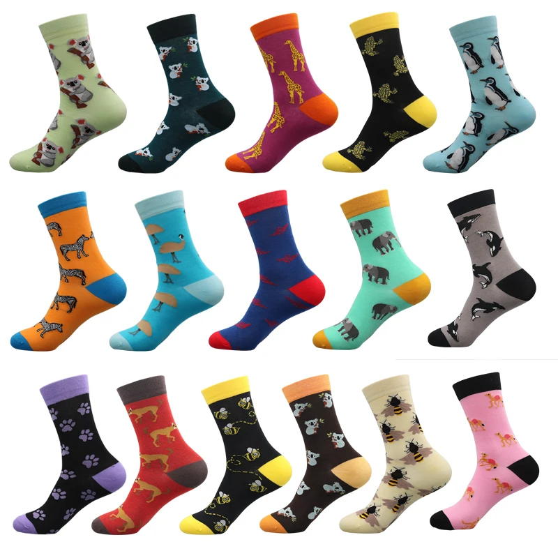 5 пар мужских и женских носков с рисунком пингвина, новые и веселые забавные носки, носки для скейтборда, дышащие хлопковые и удобные.
5 пар мужских и женских носков с рисунком пингвина, новые и веселые забавные носки, носки для скейтборда, дышащие хлопковые и удобные.
