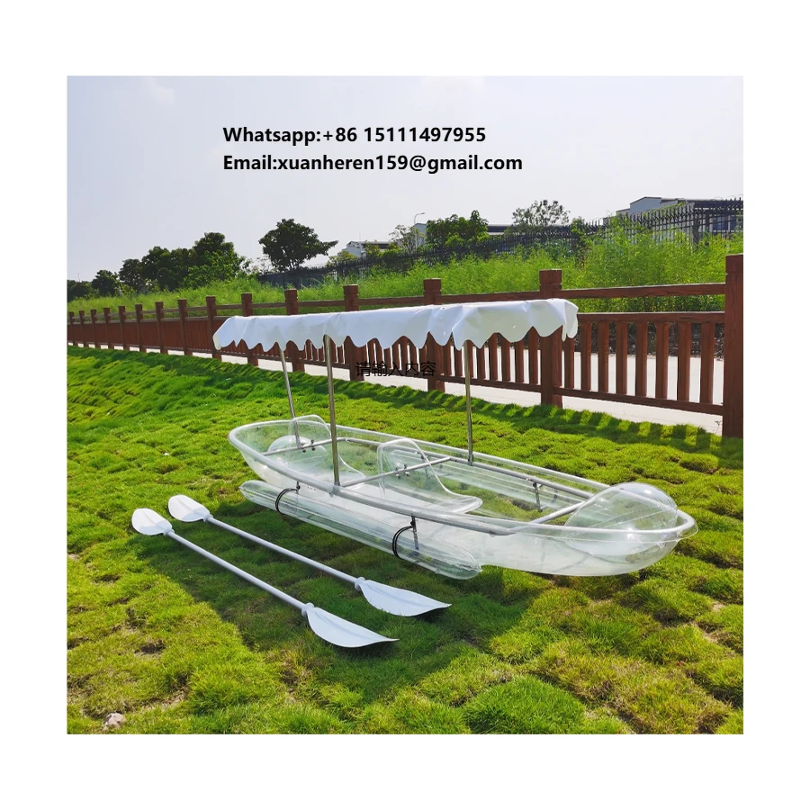 PC Polycarbonate Clear Kayak Boat See Through Canoe Plastic Transparent Double Kayak with Sunshade
PC Polycarbonate Clear Kayak Boat See Through Canoe Plastic Transparent Double Kayak with Sunshade