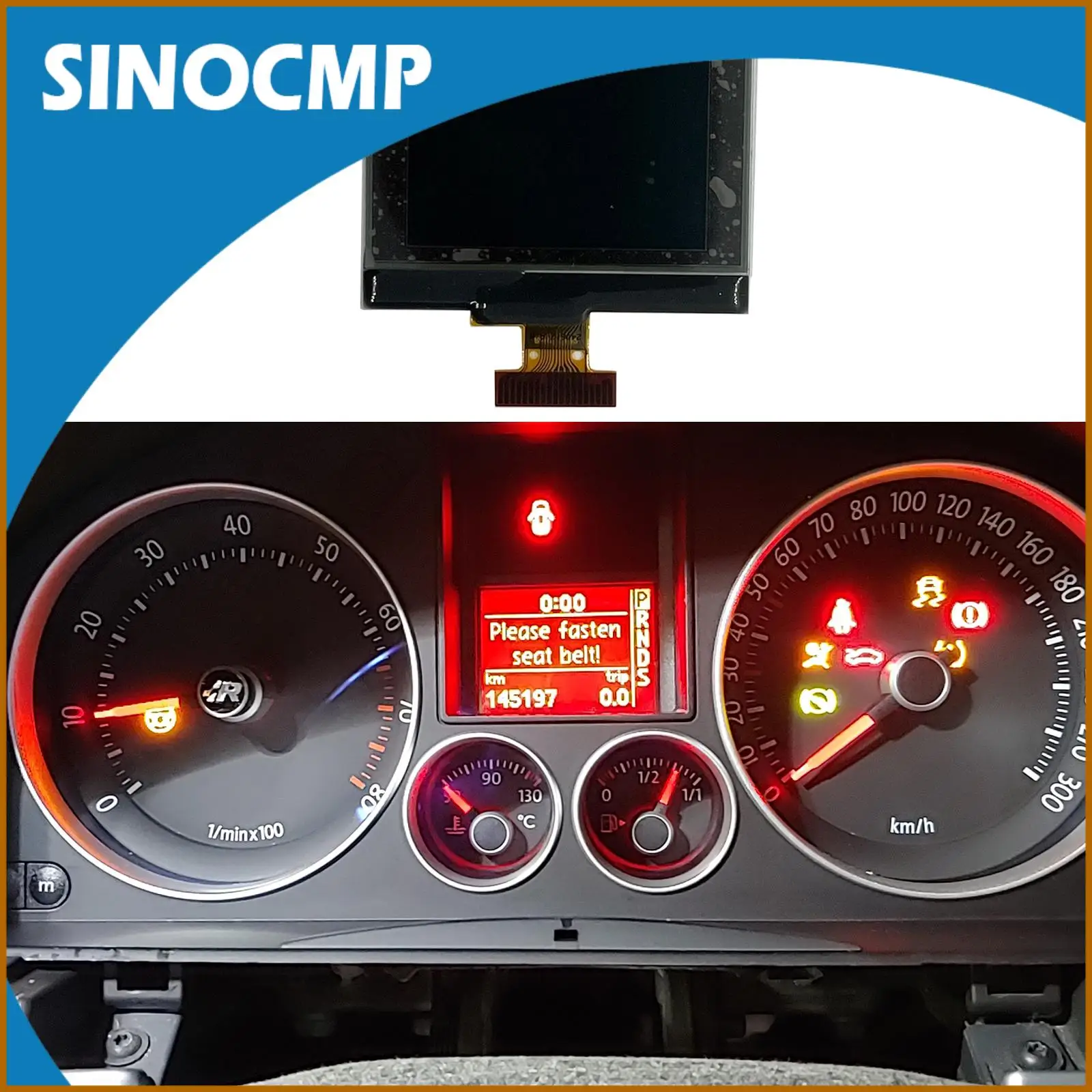 Dashboard LCD Display Screen 1TD920862 1K0920861M 92290206 for VW Golf V (2003-2009)/VW Passat B6 (2005-2011) Model
Dashboard LCD Display Screen 1TD920862 1K0920861M 92290206 for VW Golf V (2003-2009)/VW Passat B6 (2005-2011) Model