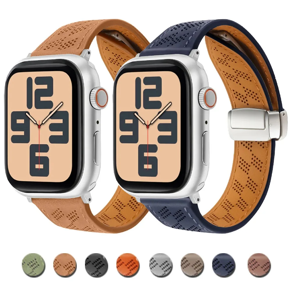 Ремешок из натуральной кожи для Apple Watch Ultra 2 49 мм Series 9 45 41 мм, магнитный браслет для iWatch 8 7 6 5 4 se 40 мм 42 44 мм 
Ремешок из натуральной кожи для Apple Watch Ultra 2 49 мм Series 9 45 41 мм, магнитный браслет для iWatch 8 7 6 5 4 se 40 мм 42 44 мм