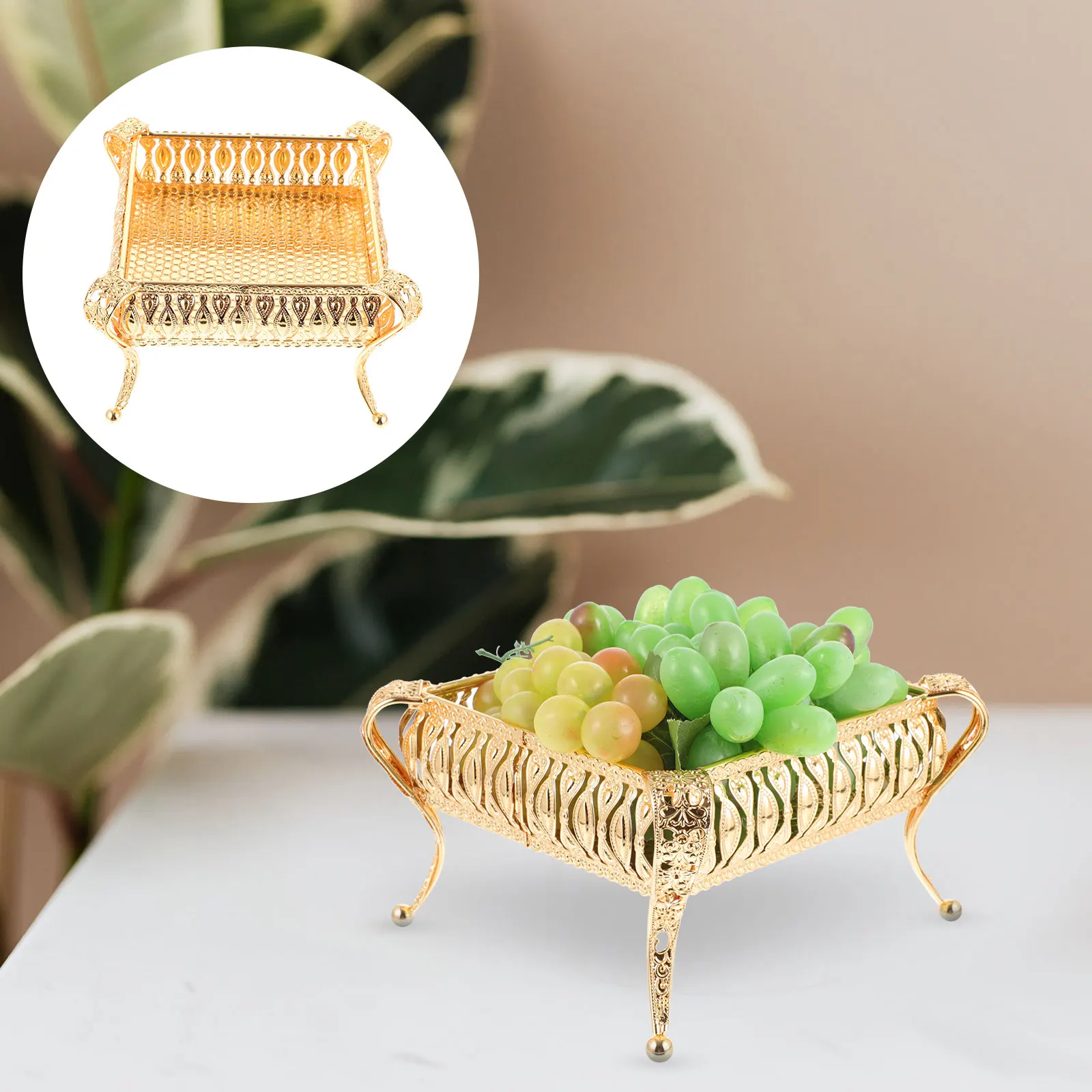 Metal Fruit Plate Snack Tray Gilded Iron Storage Platter Smooth Polished Kitchen Bar Luxe Texture Home Decor Resistance Style
Metal Fruit Plate Snack Tray Gilded Iron Storage Platter Smooth Polished Kitchen Bar Luxe Texture Home Decor Resistance Style