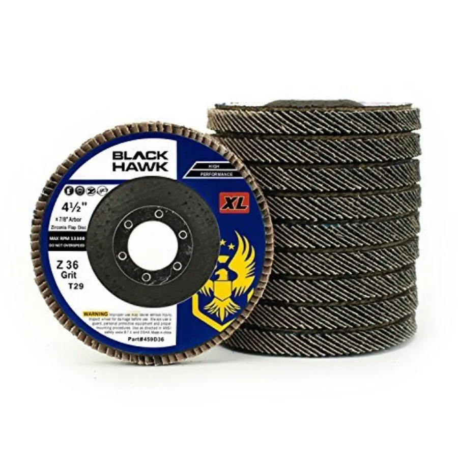 Высокоплотные циркониевые лепестковые диски Jumbo для шлифовки, тип XL, 29, 4.5" x 7/8" - упаковка из 10 штук
Высокоплотные циркониевые лепестковые диски Jumbo для шлифовки, тип XL, 29, 4.5" x 7/8" - упаковка из 10 штук