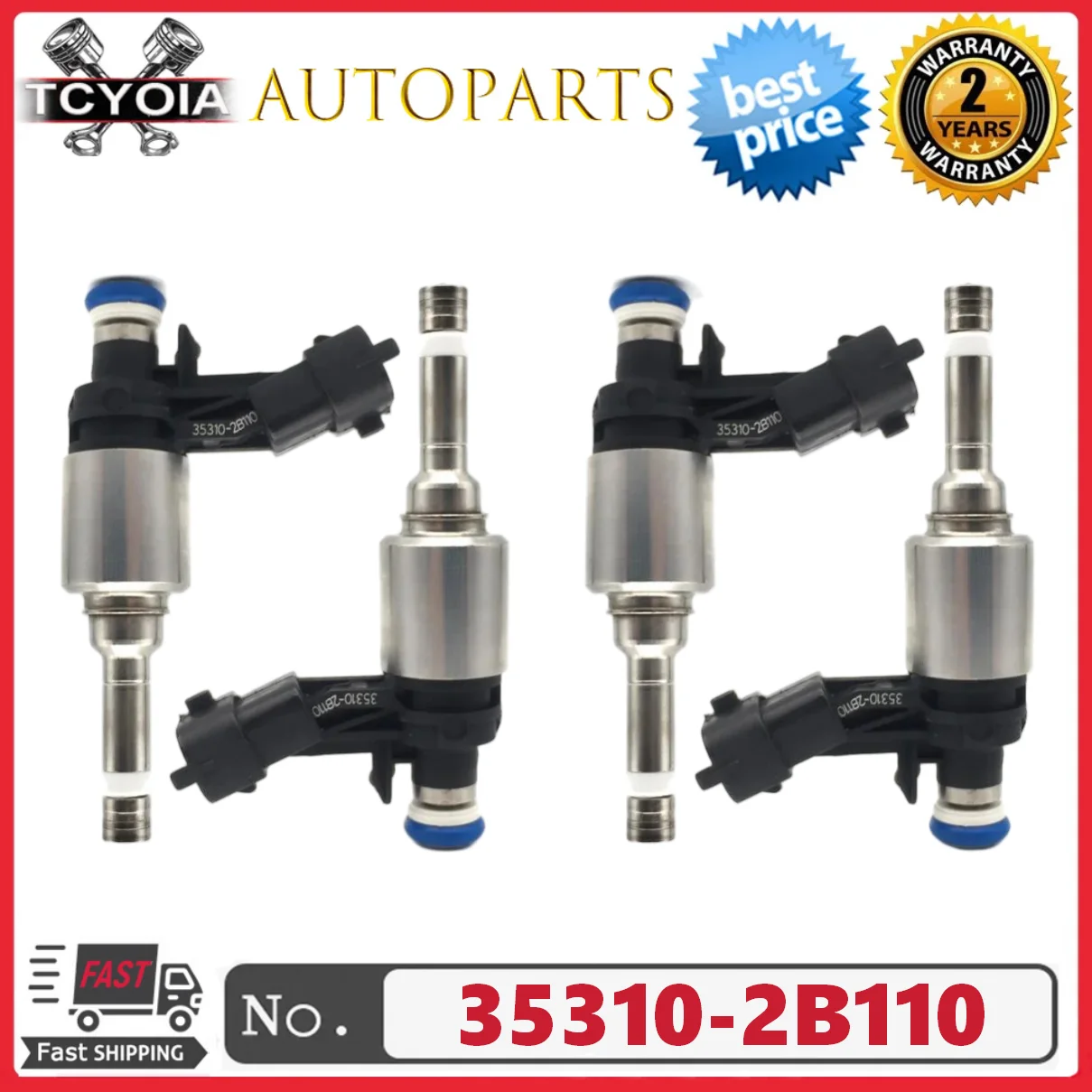 4pcs/lot Fuel Injectors 35310-2b110 0261500100 For 2012-2016 Accent Veloster 1.6
4pcs/lot Fuel Injectors 35310-2b110 0261500100 For 2012-2016 Accent Veloster 1.6