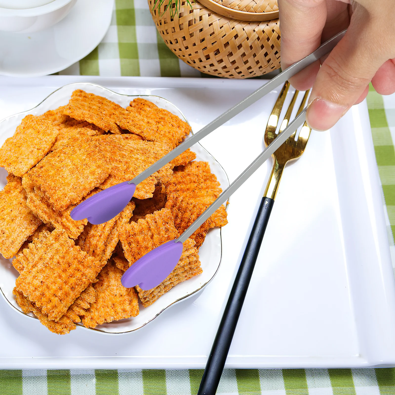 8pcs Heart Ice Tongs Stainless Steel Food Serving Tongs Ergonomic Handle For Bbq Camping Kitchen Party Multi-Function Grill Tool
8pcs Heart Ice Tongs Stainless Steel Food Serving Tongs Ergonomic Handle For Bbq Camping Kitchen Party Multi-Function Grill Tool