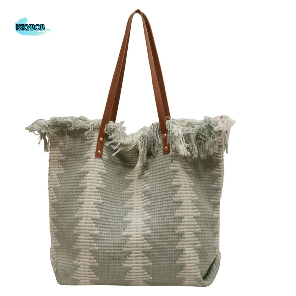 Lightweight Eco Bag Printing Tassel Shoulder Bag Handbags Embroidery Straw Bag Korean Large Capacity Weave Tote Bag Women
Lightweight Eco Bag Printing Tassel Shoulder Bag Handbags Embroidery Straw Bag Korean Large Capacity Weave Tote Bag Women