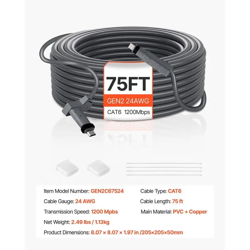 Replacement Data Link 75 FT For RV Backyard Camping 24 AWG Copper Core Extension Connection Standard Generation 2 Rectangular Satellite V2 Flexible Wiring
Replacement Data Link 75 FT For RV Backyard Camping 24 AWG Copper Core Extension Connection Standard Generation 2 Rectangular Satellite V2 Flexible Wiring