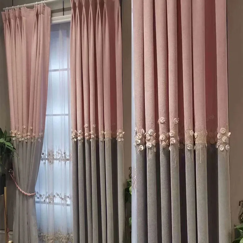 New Korean Color Block Embroidered Beaded Cashmere Chenille Curtains for Living Dining Room Bedroom
New Korean Color Block Embroidered Beaded Cashmere Chenille Curtains for Living Dining Room Bedroom