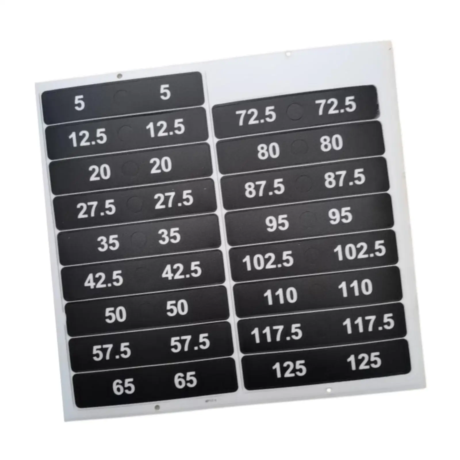 Weight Stack Labels 5-125 kg Number Stickers Weight Block Label Sticker for Workout Gym Strength Training Machine Attachment
Weight Stack Labels 5-125 kg Number Stickers Weight Block Label Sticker for Workout Gym Strength Training Machine Attachment