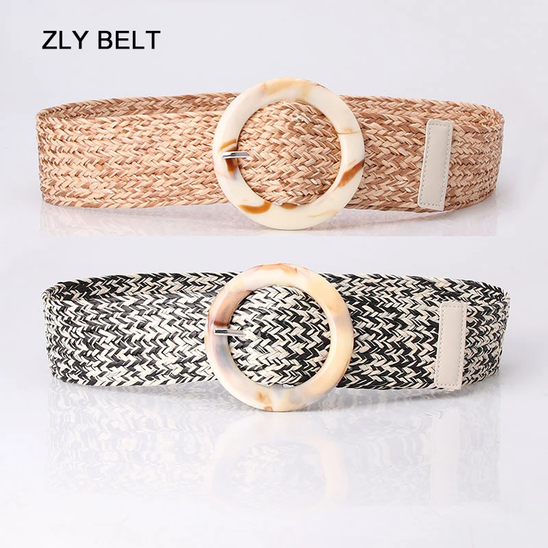 ZLY 2022 New Fashion Korean Simple Straw Woven Belt Dress Suit Decoration Wide Belt Waistband Round Pin Buckle Luxury Versatile
ZLY 2022 New Fashion Korean Simple Straw Woven Belt Dress Suit Decoration Wide Belt Waistband Round Pin Buckle Luxury Versatile