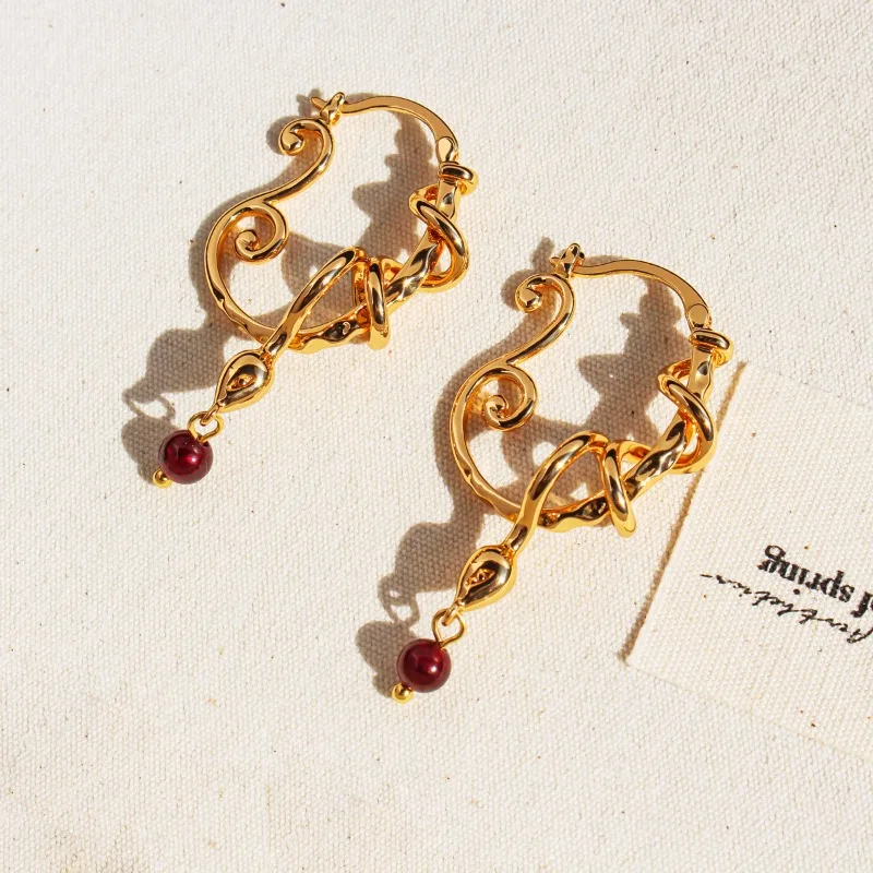 Original Design Retro Vine - Wrapped Snake - Shaped Earrings and Uncommon Creative U - Shaped Natural Stone Drop Earrings M079
Original Design Retro Vine - Wrapped Snake - Shaped Earrings and Uncommon Creative U - Shaped Natural Stone Drop Earrings M079