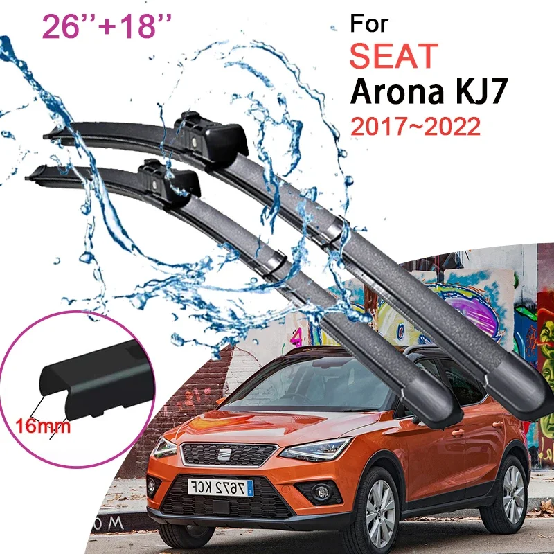 Car Front Windshield Window Wiper Blades for SEAT Arona KJ7 2017~2022 2018 2019 2020 Frameless Rubber Snow Scraping Accessories
Car Front Windshield Window Wiper Blades for SEAT Arona KJ7 2017~2022 2018 2019 2020 Frameless Rubber Snow Scraping Accessories