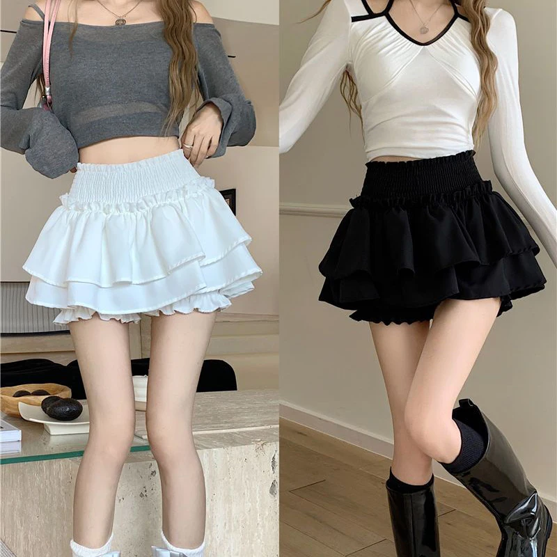 Mini Skirt Cute Kwai Balletcore Elastic High Waist Ball Gown Ruffle Patchwork Lolita Short Skirt Korean Sweet Y2K Women's Shorts
Mini Skirt Cute Kwai Balletcore Elastic High Waist Ball Gown Ruffle Patchwork Lolita Short Skirt Korean Sweet Y2K Women's Shorts