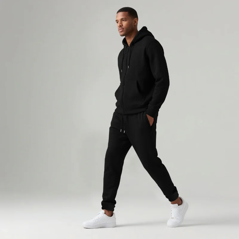 Men's Solid Fleece Zip Up Hoodie Jogger Pants Warm Casual Sports Two Piece Tracksuit
Men's Solid Fleece Zip Up Hoodie Jogger Pants Warm Casual Sports Two Piece Tracksuit