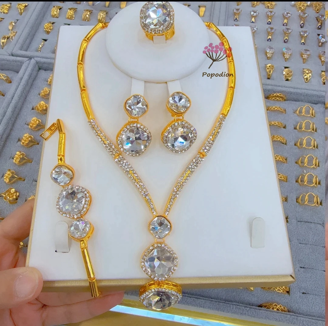 New Dubai 24K Gold Plated Necklace, Earrings, Bracelets, Rings, Wedding Gifts for Women, Jewelry Set YY10515
New Dubai 24K Gold Plated Necklace, Earrings, Bracelets, Rings, Wedding Gifts for Women, Jewelry Set YY10515