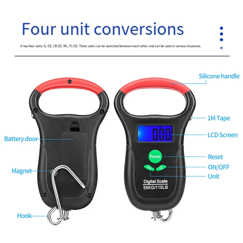 A37Q-Fishing 50Kg LCD Digital Fishing Scale Portable Travel Luggage Weighing Scale Fishing Tools With Tape Measure
A37Q-Fishing 50Kg LCD Digital Fishing Scale Portable Travel Luggage Weighing Scale Fishing Tools With Tape Measure