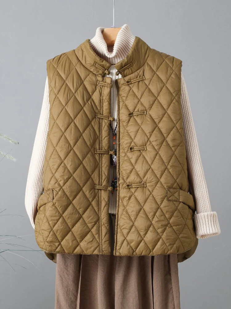 Женский хлопковый жилет на пуху Thiened, теплый осенне-зимний тюневый жилет на пуговицах в стиле ретро, легкий стеганый жилет, топ
Женский хлопковый жилет на пуху Thiened, теплый осенне-зимний тюневый жилет на пуговицах в стиле ретро, легкий стеганый жилет, топ