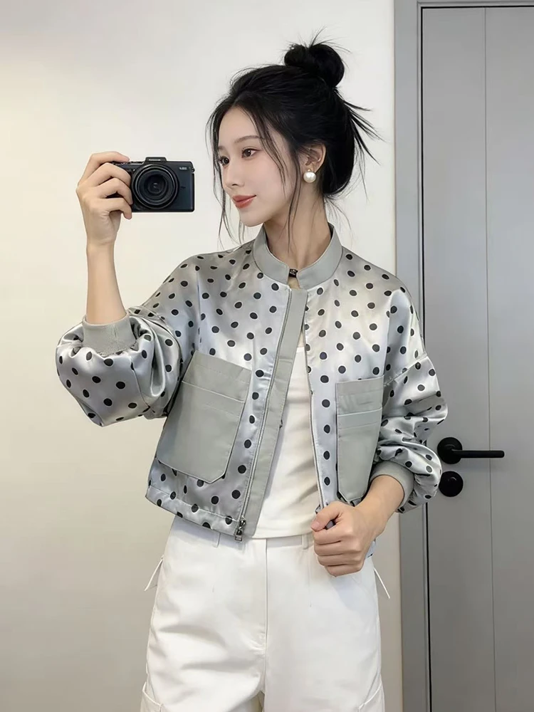 Faionable Polka Dot ort Baseball Jaet Women's Spring 2026 New Small Size High-End Feel Sli Coat Commute Sle Loose...
Faionable Polka Dot ort Baseball Jaet Women's Spring 2026 New Small Size High-End Feel Sli Coat Commute Sle Loose...