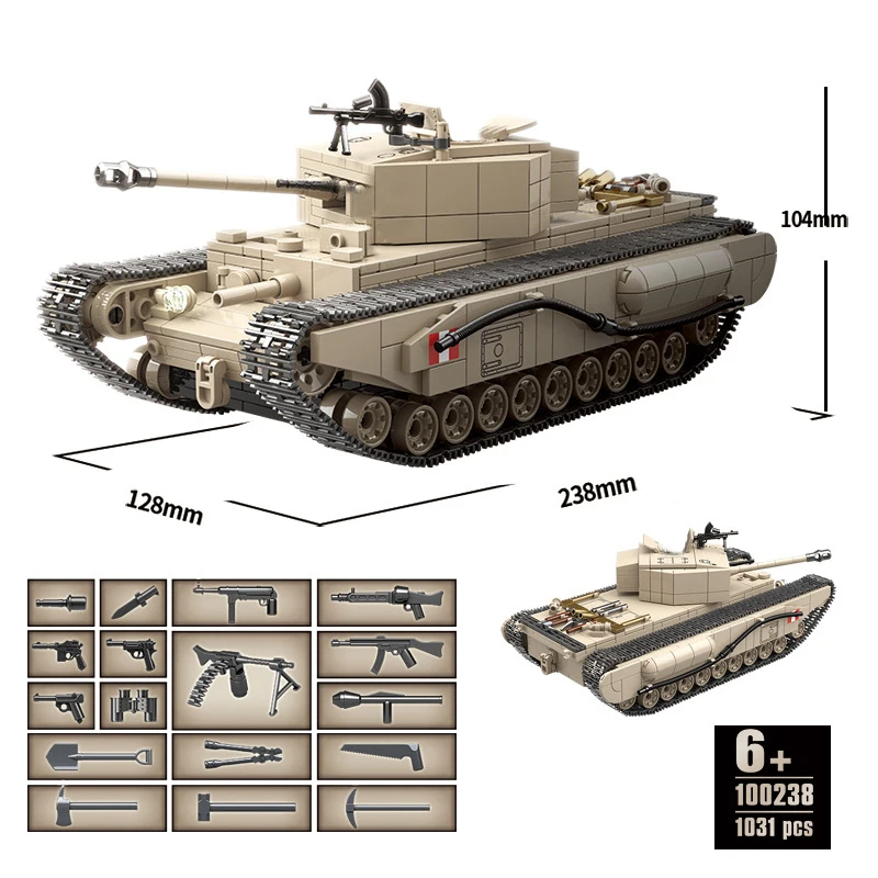 Military Series British Churchill Infantry Tank MK.I Collection Model Building Blocks Bricks Toys Gifts
Military Series British Churchill Infantry Tank MK.I Collection Model Building Blocks Bricks Toys Gifts