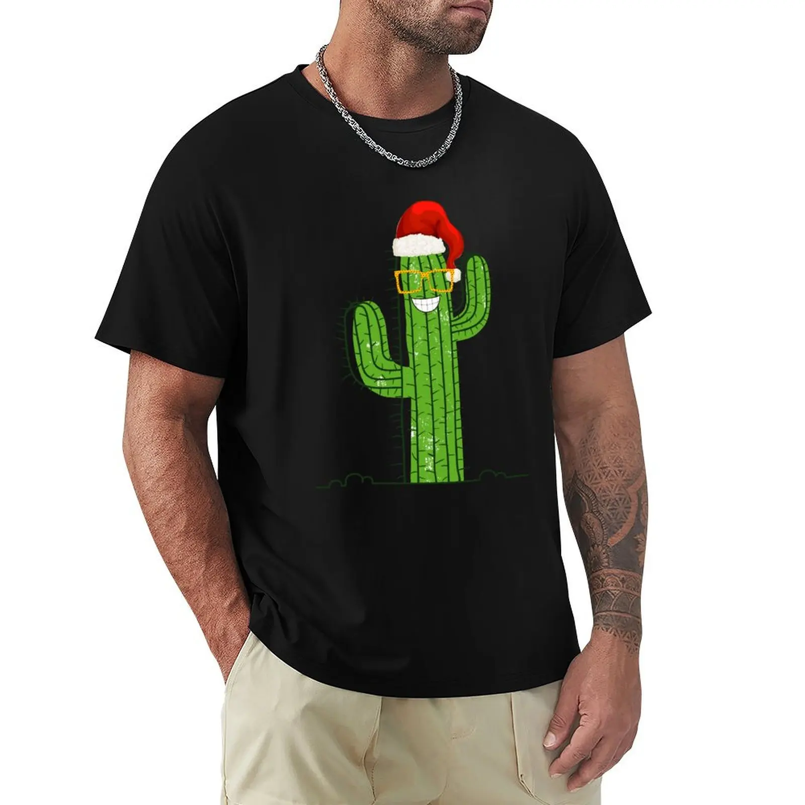 Cactus Christmas Tree Lights Wearing Santa Hat T-Shirt Fashion Graphic Tee for Men
Cactus Christmas Tree Lights Wearing Santa Hat T-Shirt Fashion Graphic Tee for Men
