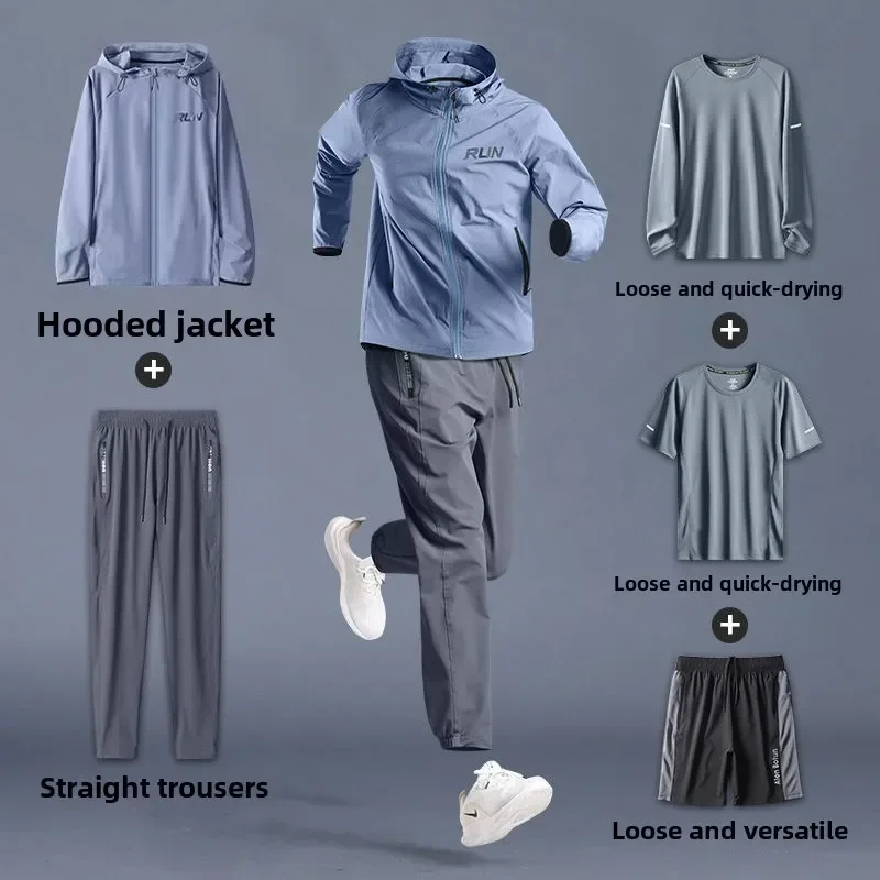 Men's Sportswear Set Spring Autumn Running Fitness Clothing Loose-Fit Quick-Dry Clothes for Outdoor Training Wear Tracksuit Men
Men's Sportswear Set Spring Autumn Running Fitness Clothing Loose-Fit Quick-Dry Clothes for Outdoor Training Wear Tracksuit Men