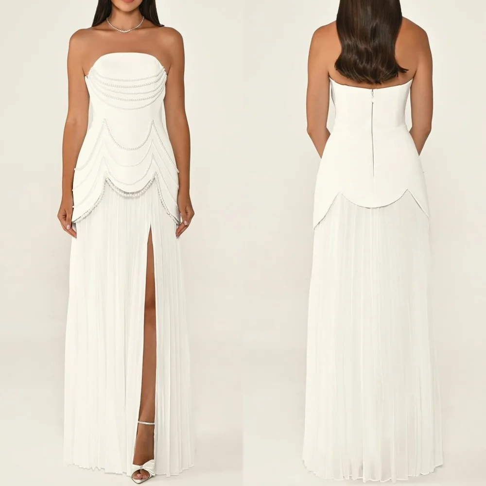 Customized Classic Exquisite Jersey Sequined Pleat A-line Strapless Long Dresses Bespoke Occasion Simple
Customized Classic Exquisite Jersey Sequined Pleat A-line Strapless Long Dresses Bespoke Occasion Simple