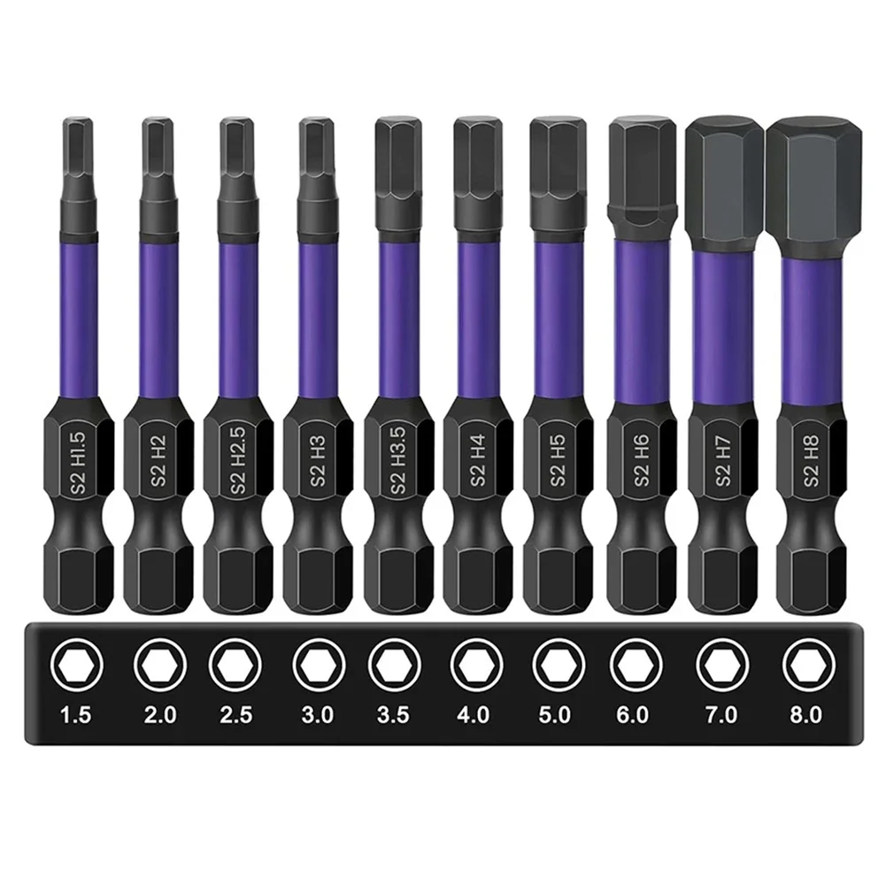 10Pcs Magnetic Screwdriver Bits Hex Head Screwdriver Bit Set 1/4 Shank Screwdriver Bit H1.5-H8 Hand Tools
10Pcs Magnetic Screwdriver Bits Hex Head Screwdriver Bit Set 1/4 Shank Screwdriver Bit H1.5-H8 Hand Tools