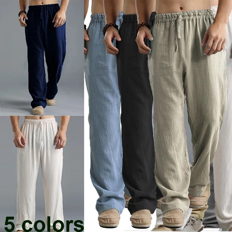 Men's Fashion Pants Linen Loose Relaxed Breathable Outdoor Solid Color Sports Pants Casual Men's Sports Jogging Pants
Men's Fashion Pants Linen Loose Relaxed Breathable Outdoor Solid Color Sports Pants Casual Men's Sports Jogging Pants