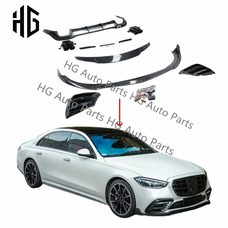For Mercedes Benz S-Class W223 S400 S450 Upgrades to B Style Carbon Fiber Body kits Front Lip Rear Spoiler Diffuser Car Styling
For Mercedes Benz S-Class W223 S400 S450 Upgrades to B Style Carbon Fiber Body kits Front Lip Rear Spoiler Diffuser Car Styling