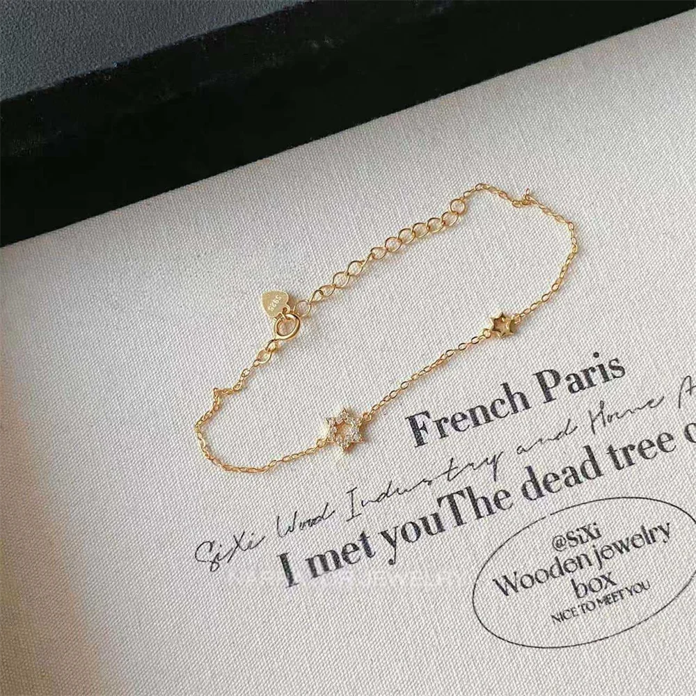 8. Корейско-японский стиль, браслет с двойной звездой и гексаграммой, серебро S925, позолоченные 18 карат, ювелирные изделия INS
8. Корейско-японский стиль, браслет с двойной звездой и гексаграммой, серебро S925, позолоченные 18 карат, ювелирные изделия INS