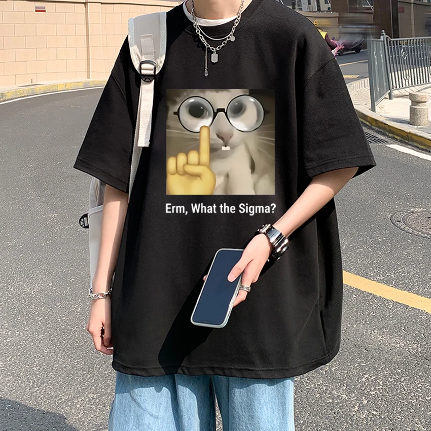 Hot Sale Erm, what Sigma Funny Meme Silly Cat Graphic T-shirts Men Women Oversized short sleeve T shirt Unisex 100% Cotton Tops
Hot Sale Erm, what Sigma Funny Meme Silly Cat Graphic T-shirts Men Women Oversized short sleeve T shirt Unisex 100% Cotton Tops