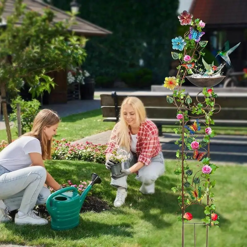 Tall Bird Bath Standing Bird Bath Plant Support Water Feeder With Stake Art Decoration For Courtyard Lawn Patio Garden
Tall Bird Bath Standing Bird Bath Plant Support Water Feeder With Stake Art Decoration For Courtyard Lawn Patio Garden