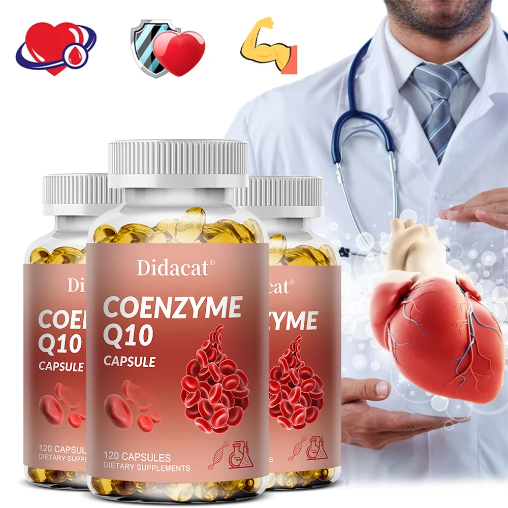 Coenzyme Q10 Capsules - Supports Energy Production, Heart, Cardiovascular Health, Promotes Blood Circulation, Antioxidant
Coenzyme Q10 Capsules - Supports Energy Production, Heart, Cardiovascular Health, Promotes Blood Circulation, Antioxidant