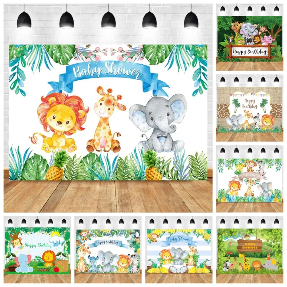 Wild Jungle Animal Theme Birthday Banner Background Cloth, Children's Birthday Party Home Decoration Photography Studio Backdrop
Wild Jungle Animal Theme Birthday Banner Background Cloth, Children's Birthday Party Home Decoration Photography Studio Backdrop