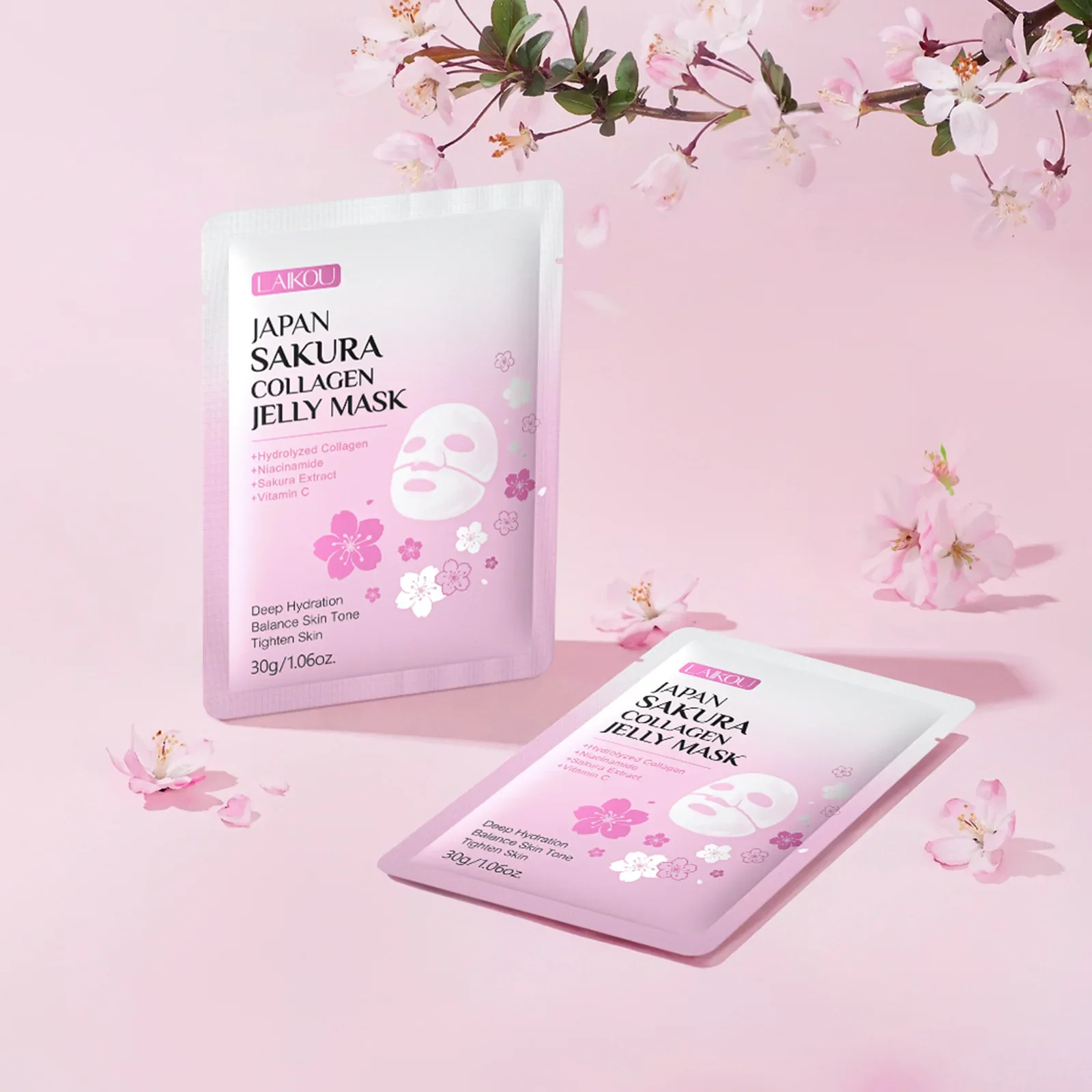 LAIKOU 10pcs Sakura Collagen Jelly Face Mask Skincare Moisturizing Nourishing Facial Masks Sheet Mask Face Skin Care Products
LAIKOU 10pcs Sakura Collagen Jelly Face Mask Skincare Moisturizing Nourishing Facial Masks Sheet Mask Face Skin Care Products