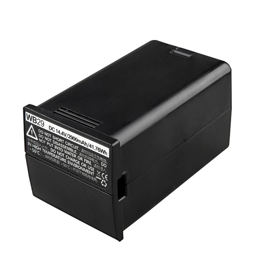 Литий-ионный аккумулятор WB29 14,4 В, 2900 мАч для AD200 AD200Pro AD300Pro Pocket Flash WB29
Литий-ионный аккумулятор WB29 14,4 В, 2900 мАч для AD200 AD200Pro AD300Pro Pocket Flash WB29