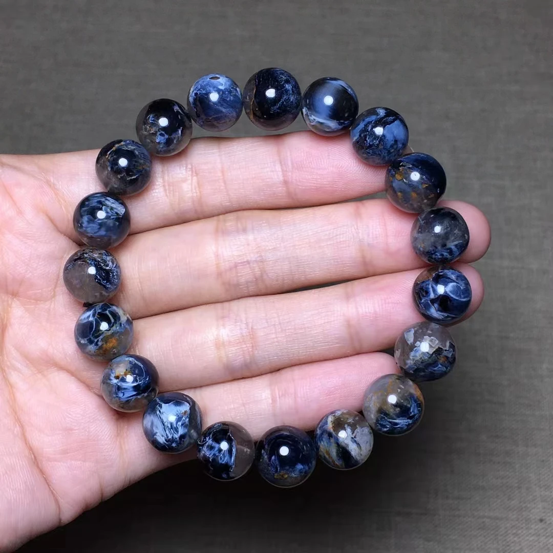 Natural Blue Pietersite Round Beads Bracelet Chatoyant Cat Eye Namibia 10.5mm Fashion Jewelry Best Gift AAAAA
Natural Blue Pietersite Round Beads Bracelet Chatoyant Cat Eye Namibia 10.5mm Fashion Jewelry Best Gift AAAAA