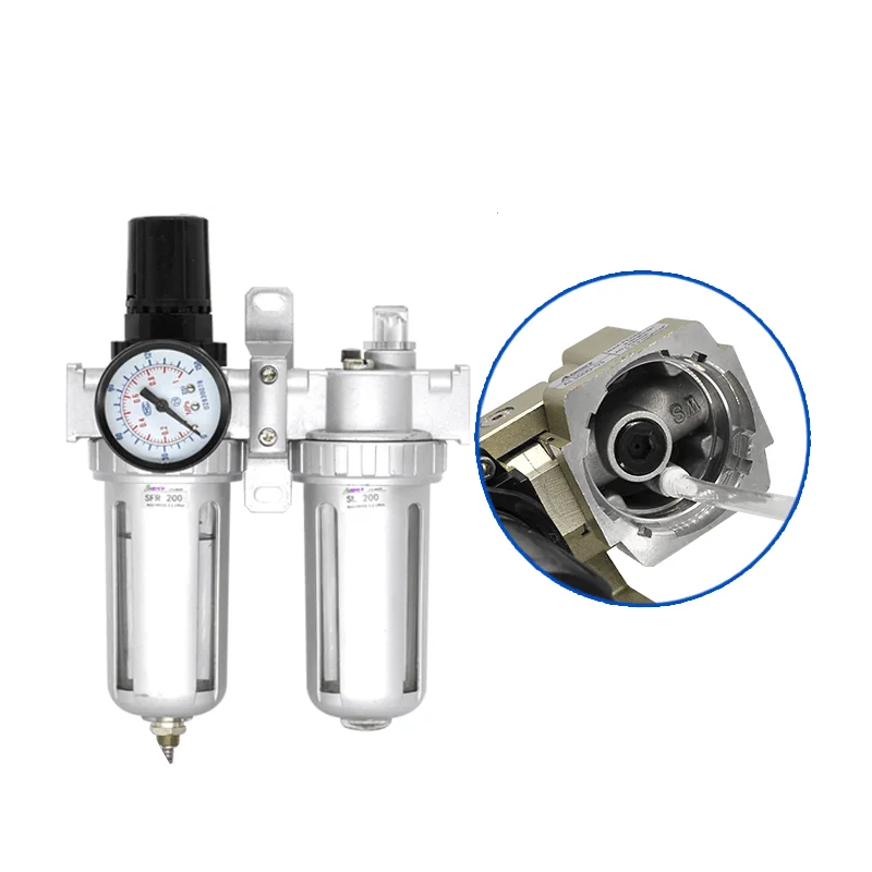 SFC200 SFC300 SFC400 1/4" 3/8" 1/2" Air Compressor Oil Lubricator Moisture Water Trap Filter Regulator With Mount
SFC200 SFC300 SFC400 1/4" 3/8" 1/2" Air Compressor Oil Lubricator Moisture Water Trap Filter Regulator With Mount