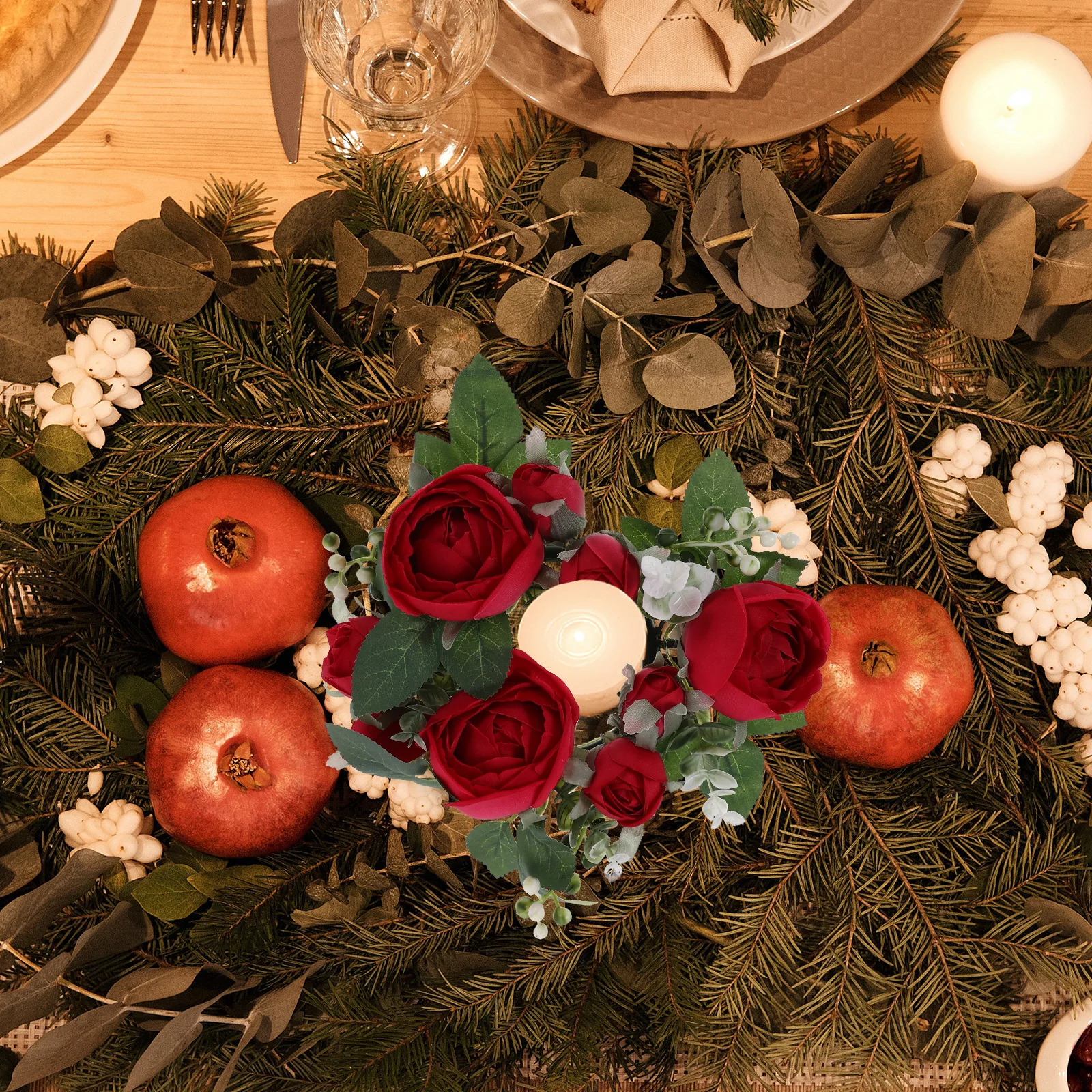 Artificial Rose Winter C Ring White Tabletop Flowers Decor Pillars Home Party Wedding Banquet Floral Wreath
Artificial Rose Winter C Ring White Tabletop Flowers Decor Pillars Home Party Wedding Banquet Floral Wreath