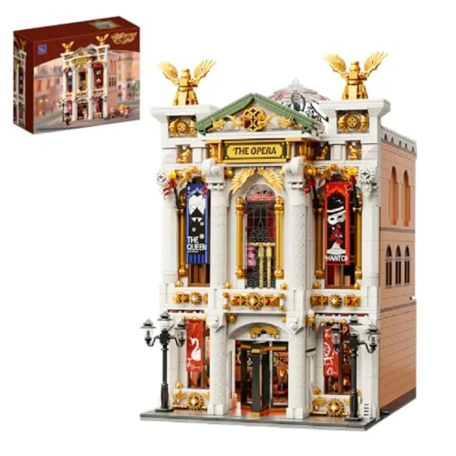 PANTASY Vintage European Grand Theater Building Set Modular Model with Crystal Chandelier Transparent Dome Expandable Street Sc
PANTASY Vintage European Grand Theater Building Set Modular Model with Crystal Chandelier Transparent Dome Expandable Street Sc