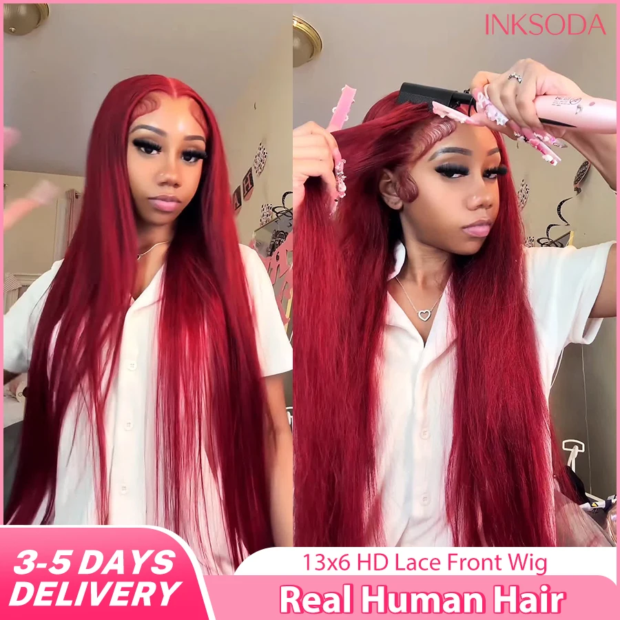 36 Inch 220% Density 99J Burgundy 13x6 13x4 HD Lace Frontal Wig Human Hair Bone Straight Transparent Lace Frontal Color Wigs 99J Colored For Women Brazilian Human Hair Colored Wigs Pre-Plucked Prebleached Straight Human Hair Wigs
36 Inch 220% Density 99J Burgundy 13x6 13x4 HD Lace Frontal Wig Human Hair Bone Straight Transparent Lace Frontal Color Wigs 99J Colored For Women Brazilian Human Hair Colored Wigs Pre-Plucked Prebleached Straight Human Hair Wigs