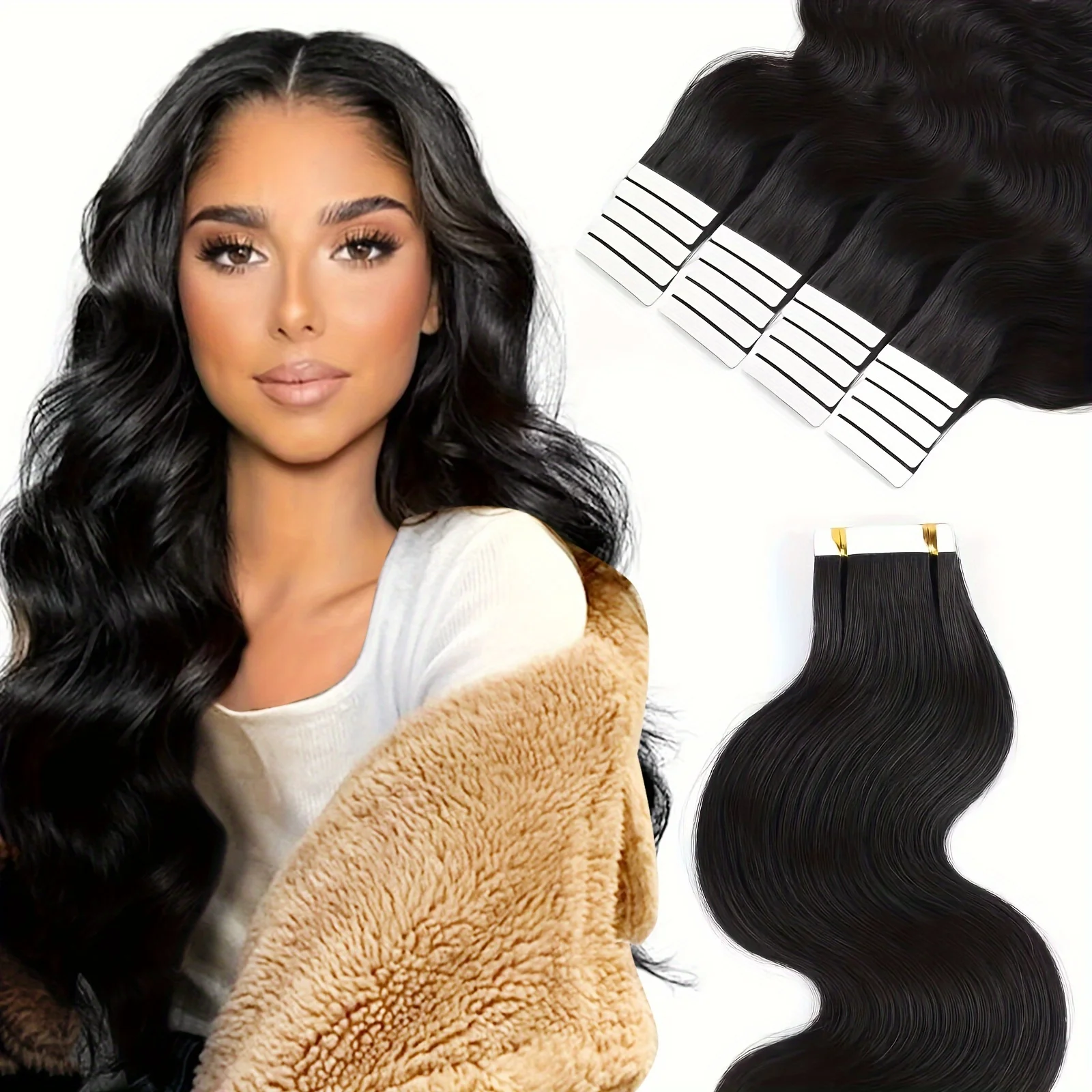 100% Human Hair Tape-In Extensions, Body Wave, Invisible Seamless Weft for Added Length & Volume, Natural Black Remy Human Hair
100% Human Hair Tape-In Extensions, Body Wave, Invisible Seamless Weft for Added Length & Volume, Natural Black Remy Human Hair