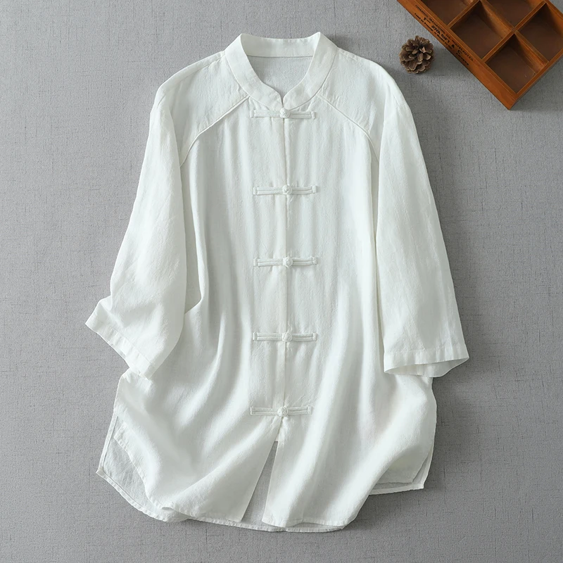 plus Size Cotton Linen Shirt Women's Stylish Summer New Loose Middle Length Traditional Chinese Style Top Button up Casual Shirt
plus Size Cotton Linen Shirt Women's Stylish Summer New Loose Middle Length Traditional Chinese Style Top Button up Casual Shirt