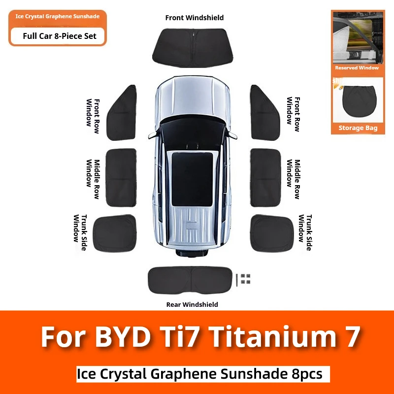 For BYD Ti7 Titanium 7 2025-2026 Car Sunroof Sunshade Ice Crystal Graphene Electrostatic Adsorption Heat Insulation
For BYD Ti7 Titanium 7 2025-2026 Car Sunroof Sunshade Ice Crystal Graphene Electrostatic Adsorption Heat Insulation