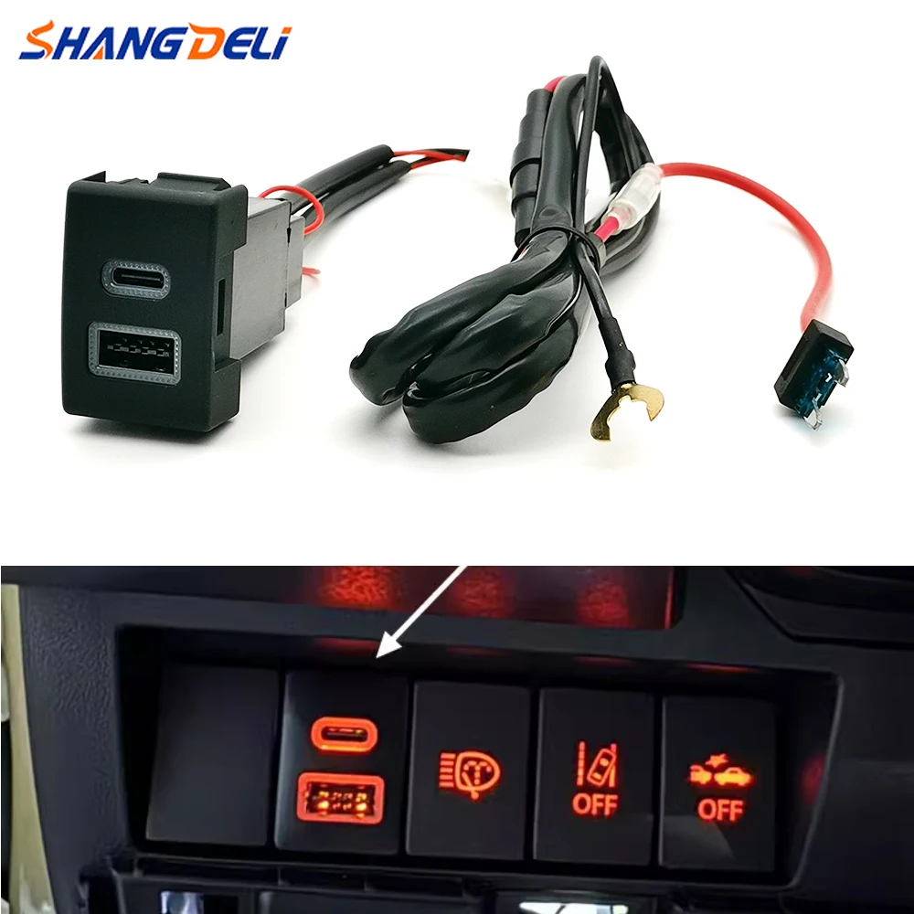 1PC Car USB QC3.0 Type-C PD Dual Charger Interface Socket Phone Charging Adapter Button For Suzuki Jimny 2007-2015
1PC Car USB QC3.0 Type-C PD Dual Charger Interface Socket Phone Charging Adapter Button For Suzuki Jimny 2007-2015
