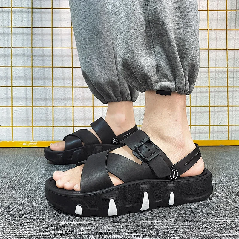 Summer Men Slippers New Fashion Comfort Thick Bottom Height-increasing Sandals Design Beach Outside Increase Soft Bottom Sandals
Summer Men Slippers New Fashion Comfort Thick Bottom Height-increasing Sandals Design Beach Outside Increase Soft Bottom Sandals