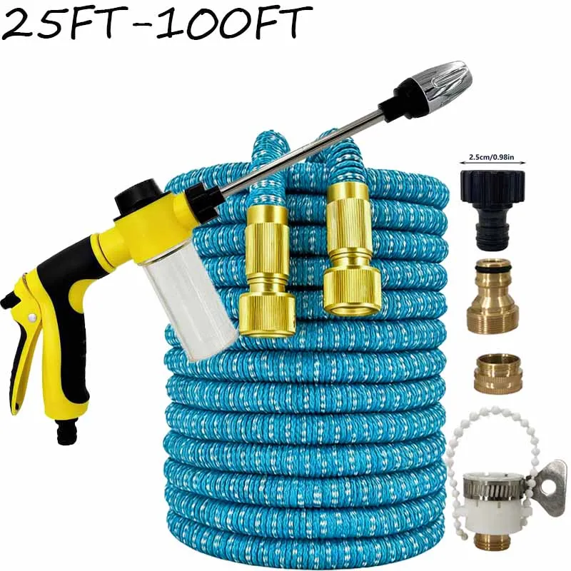 25FT-100FT Expandable Garden Magic Hose For Garden Farm Irrigation, High-Pressure Car Wash, Water Gun Cleaning Tool
25FT-100FT Expandable Garden Magic Hose For Garden Farm Irrigation, High-Pressure Car Wash, Water Gun Cleaning Tool