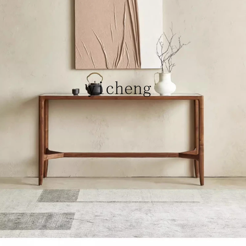 Zz black walnut entrance table Italian minimalist rock slab entrance platform entrance corridor
Zz black walnut entrance table Italian minimalist rock slab entrance platform entrance corridor